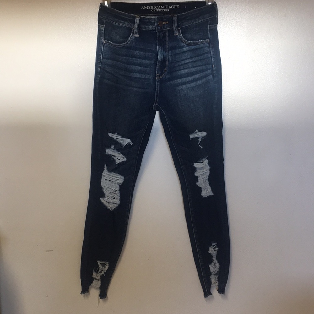 Ripped AmericanEagleOutfitters Super Stretch Jeans